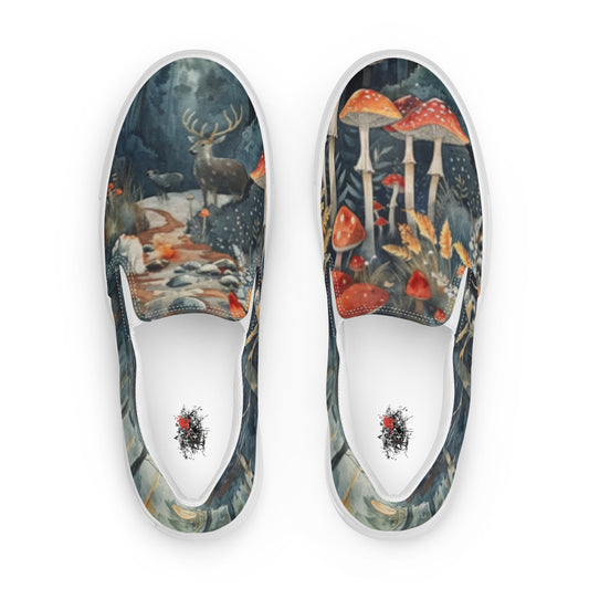 Celestial Mushroom Forest Women’s Slip-on Canvas Shoes