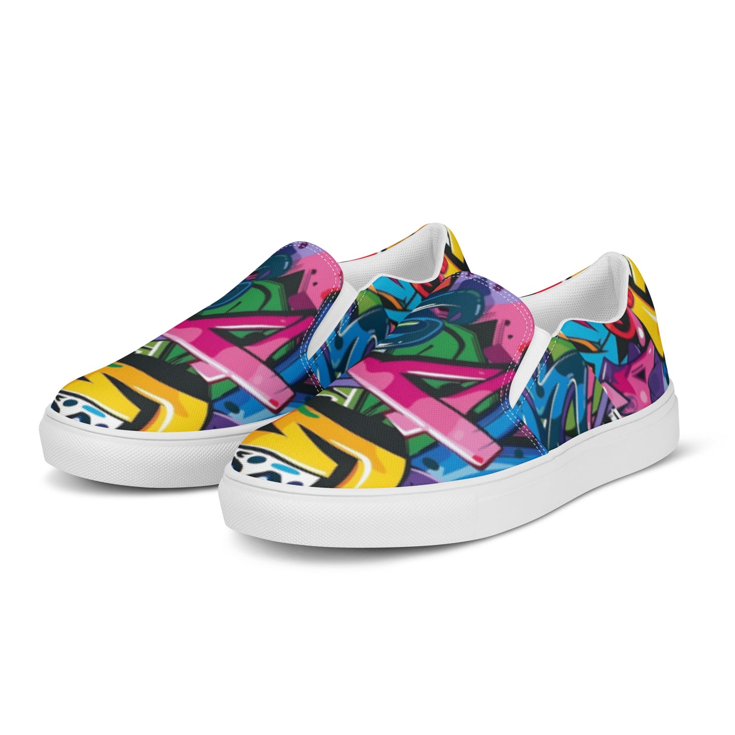 Graffiti Street Art Women’s Slip-on Canvas Shoes