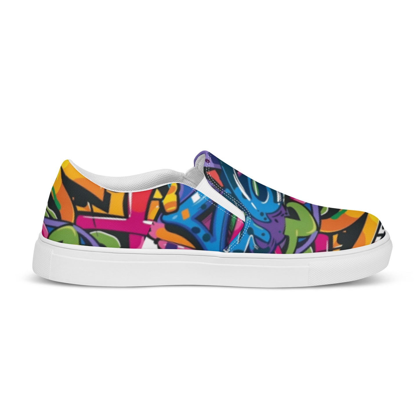 Graffiti Street Art Women’s Slip-on Canvas Shoes