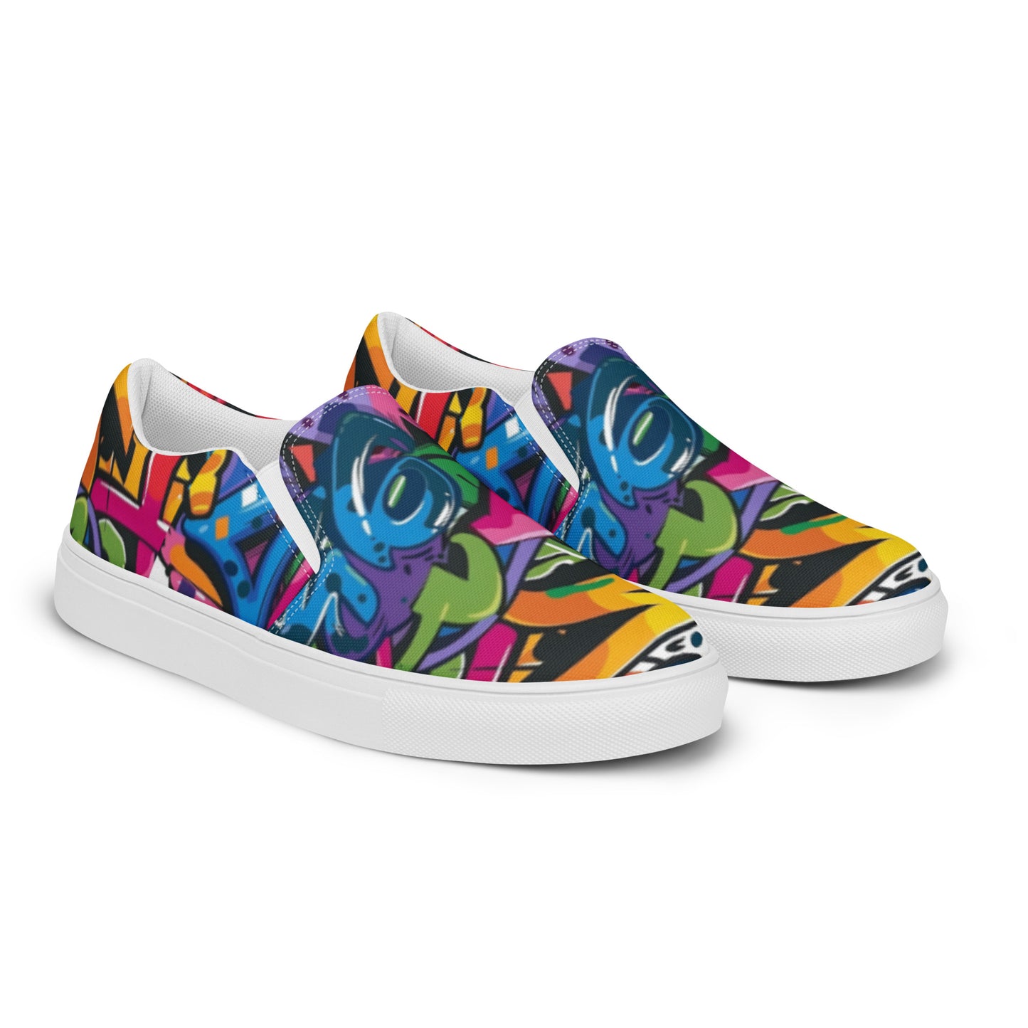 Graffiti Street Art Women’s Slip-on Canvas Shoes